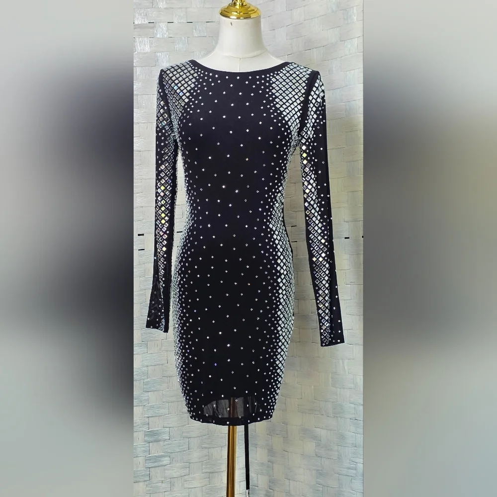 Symphony Black Mini Dress - Picture 8 of 11